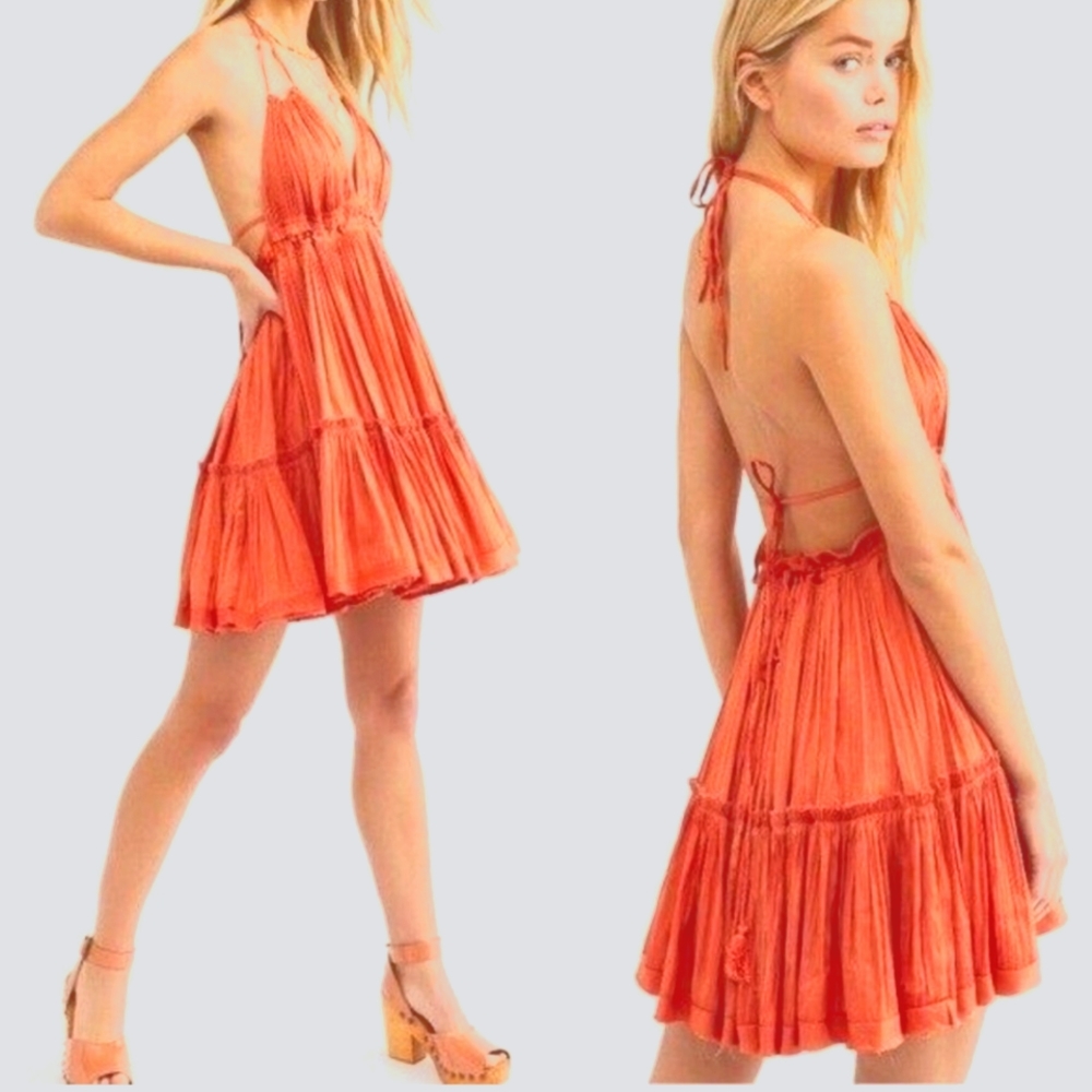 Vici high end flare summer mini babydoll dress looks like silk